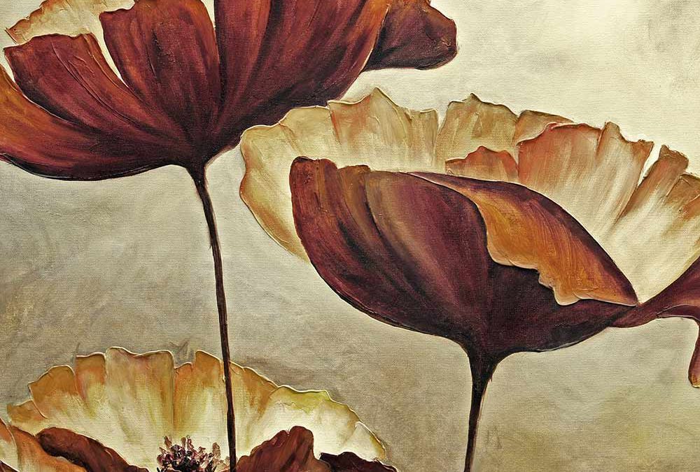 Painting Poppies with texture