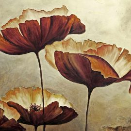 Painting Poppies with texture