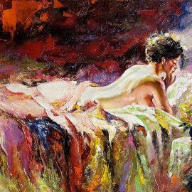 The naked girl lay in go nabed